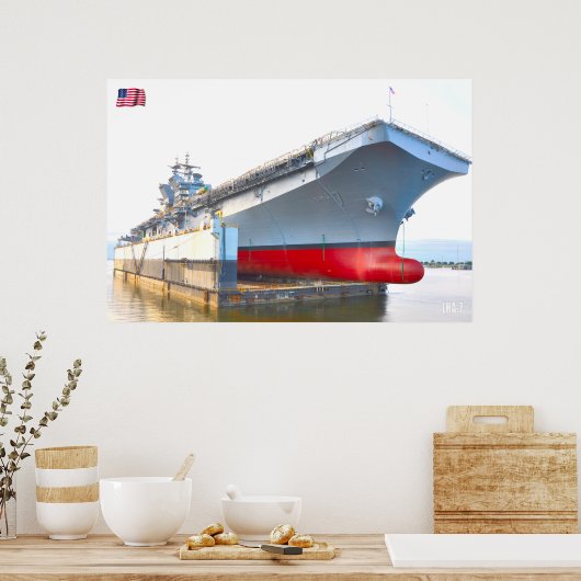 Poster DOCK SEC ! - Navires américains (Cuisine)