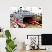 Poster DOCK SEC ! - Navires américains (Bureau à domicile)