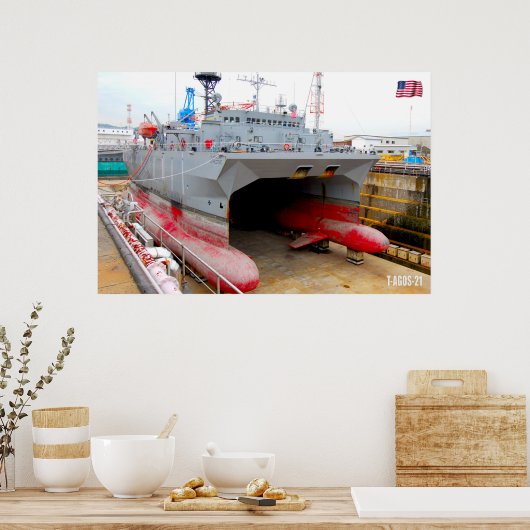 Poster DOCK SEC ! - Navires américains (Cuisine)