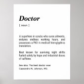 Poster Docteur définition de dictionnaire personnalisé ar (Devant)