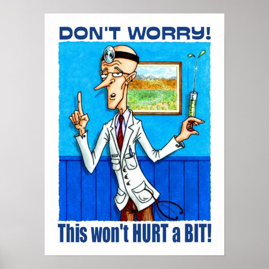 Poster Docteur dit ne pas s'inquiéter (Devant)