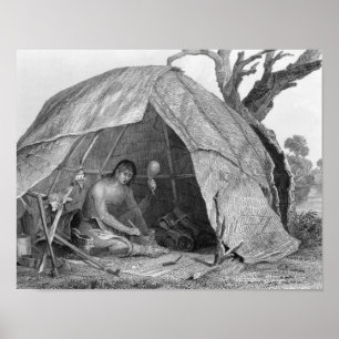 Poster Docteur indien Concocting un pot de médecine