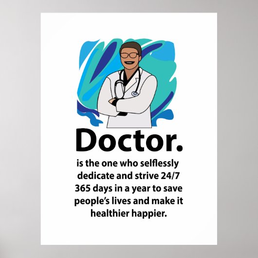 Poster Doctor Appreciation Quote (Devant)