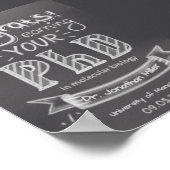 Poster Doctorat remise de diplômes saluant chalkboard uni (Coin)