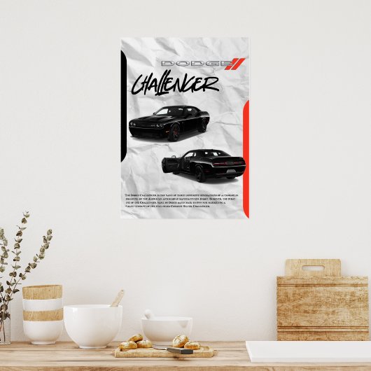 Poster Dodge Challenger (Cuisine)