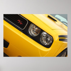 Poster Dodge Challenger R/T Jaune 2011