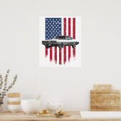 Poster dodge charger drapeau américain (Cuisine)