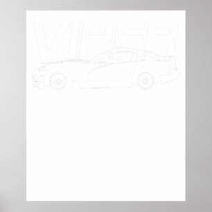 Poster Dodge Viper 1996 Gts Rayures