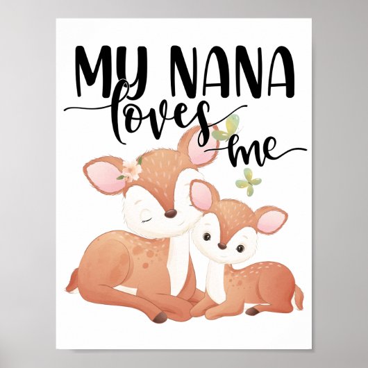 Poster Doe et Fawn My Nana m'aime (Devant)