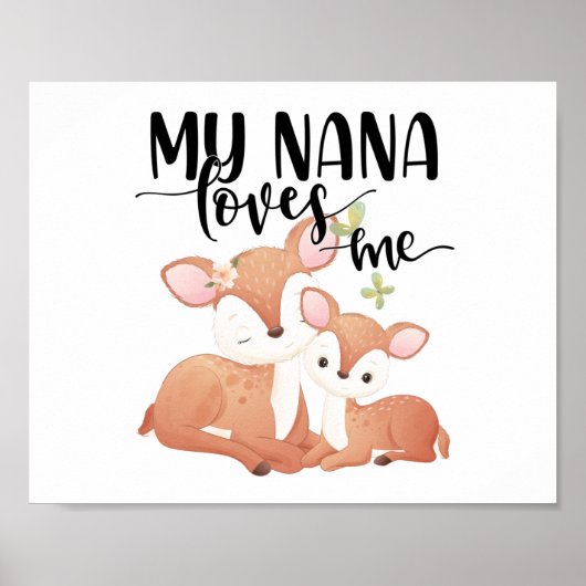 Poster Doe et Fawn My Nana m'aime (Devant)