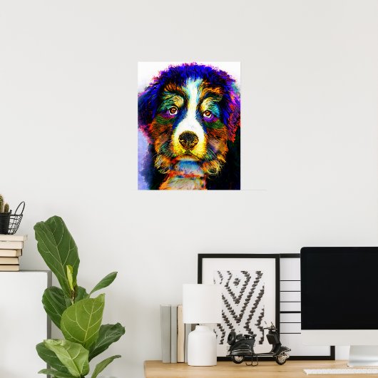 Poster dog 157 Bernese Mountain (Bureau à domicile)