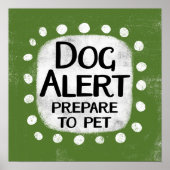 Poster Dog Alert Wall Art (Devant)