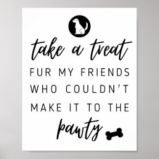 Poster Dog Biscuit | Dog Treat | Wedding Favor Sign