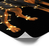 Poster Dog Dachshund Wrapped In Christmas Lights - Holida (Coin)
