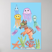 Poster Dog Deep Sea Diver (Devant)