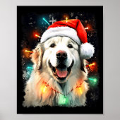 Poster Dog Great Pyrenees Christmas (Devant)
