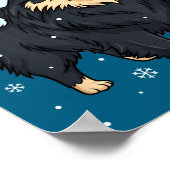 Poster Dog Holiday Meranian Dog Santa Illustration - Fluf (Coin)