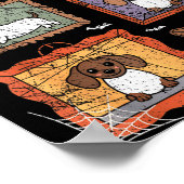 Poster Dog In Ghost Costume Funny Halloween Puppy Lover (Coin)