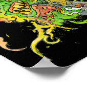 Poster Dog Lady Draws Psychedelic Monster (Coin)