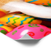 Poster Dog Laying on Easter Eggs (Coin)