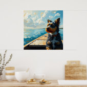 Poster Dog on a boat (Cuisine)