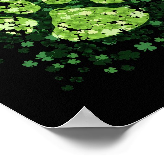 Poster Dog Paw Irish Lucky Green Shamrock (Coin)