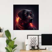 Poster Dog rouge (Bureau à domicile)