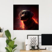 Poster Dog rouge (Bureau à domicile)