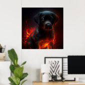 Poster Dog rouge (Bureau à domicile)