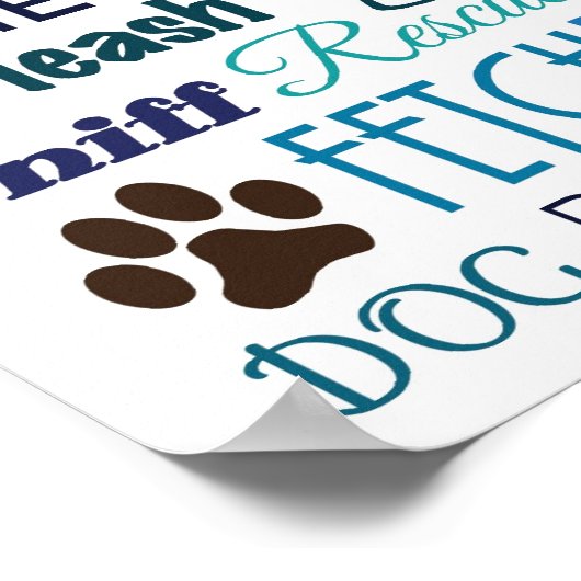 Poster Dog Words (Coin)