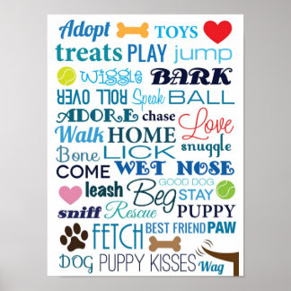 Poster Dog Words