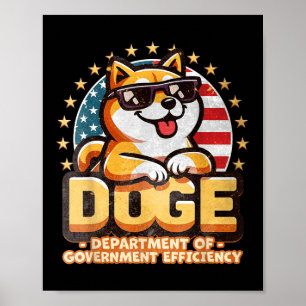 Poster Doge D.o.g.e. Département de l'efficacité gouverne