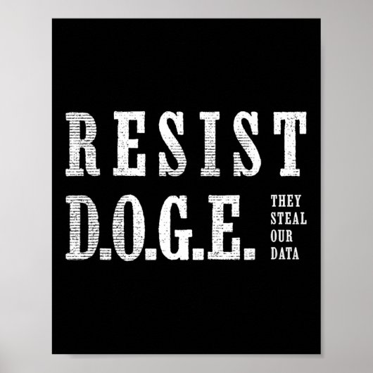Poster Doge Resist D.o.g.e. (Devant)