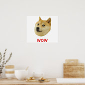 Poster Doge Très Waouh Beaucoup Chien Telle Shiba Shibe I (Cuisine)