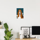 Poster Doggie dans l'affiche des Daisies (Bureau à domicile)