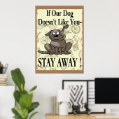 Poster Doggy, Reste Éloigné, (Bureau à domicile)
