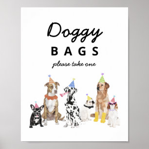 Poster Doggy Sacs Chien Anniversaire Faveur Signer