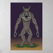 Poster Dogman Cryptid ou Werewolf (Devant)