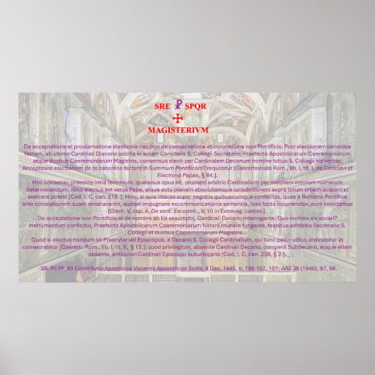 Poster Dogme de Pontificalité (Devant)