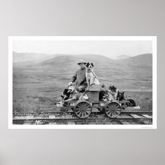 Poster Dogmobile Trip Alaska 1912 (Devant)