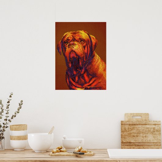 Poster dogue de bordeaux (Cuisine)