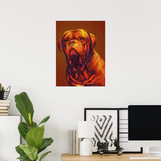 Poster dogue de bordeaux (Bureau à domicile)