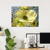 Poster Dogwood Tree Flowers art imprime Dogwoods Jaune (Bureau à domicile)