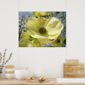 Poster Dogwood Tree Flowers art imprime Dogwoods Jaune (Cuisine)