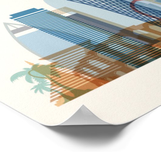 Poster Doha, Qatar | Ville Skyline (Coin)