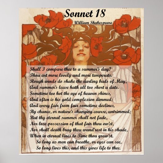 Poster Dois-je te comparer à un Shakespeare d'été (Devant)