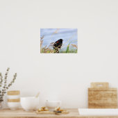 Poster d'oiseau-noir à ailes rouges (Cuisine)