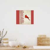 Poster d'oiseau rouge (Cuisine)