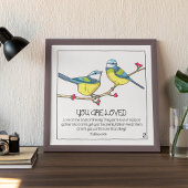 Poster d'oiseaux aimés
