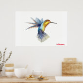 Poster d'oiseaux de Humming (Cuisine)